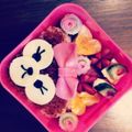 EvexKTU's cooksnap of when they made ♥ダッフィー＆シェリーメイ簡単キャラ弁♥.