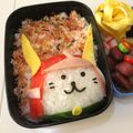 Marrietty's cooksnap of when they made キャラ弁☆ひこにゃん弁当.