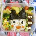 ふせこ's cooksnap of when they made キャラ弁 ミートボールでまっくろくろすけ.