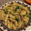 凌空くん's cooksnap of when they made 超簡単❤小松菜とそぼろの和風パスタ.