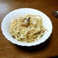 kuishinboF's cooksnap of when they made パスタ_豆腐とスライス椎茸のそぼろ風.