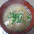 マリア。's cooksnap of when they made もやしと薄揚げの味噌汁.