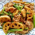 ☆テルエ☆'s cooksnap of when they made パリパリ蓮根と小松菜のカレー炒め.