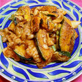 awha's cooksnap of when they made 豚肉とかぼちゃのキムチ炒め.