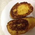 NARItantan's cooksnap of when they made 分厚～いバケットでフレンチトースト☆.