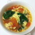 マミちゃむ's cooksnap of when they made トマトとモロヘイヤの中華風卵スープ.