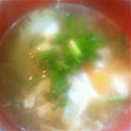 ぶーこリン嫁's cooksnap of when they made とろろこんぶとおとしたまご味噌汁.