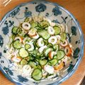 まゆみhouse's cooksnap of when they made きゅうり・えのき・ちくわの酢の物.