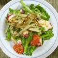 えりにゃんた's cooksnap of when they made ✿春菊とタコのサラダ＠粒マスタードドレ✿.