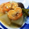 fuzzy's cooksnap of when they made あっさり～！すまし海老大根.