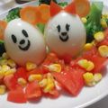 あっぷる1号's cooksnap of when they made ハロウィンに！ゆでたまごミッキー.