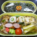 もさな's cooksnap of when they made ハロウィン弁当に! かまぼこおばけ.