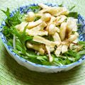 taruママ's cooksnap of when they made 水菜と油揚げのサラダ.