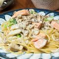 kohauni's cooksnap of when they made 絶品！　サーモンクリームパスタ　♪.