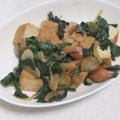 きらり流れ星's cooksnap of when they made 厚揚げとほうれん草のオイマヨ炒め.