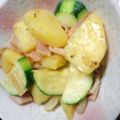 剋里灰's cooksnap of when they made ズッキーニとベーコンのにんにく炒め.