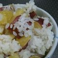 めかにか's cooksnap of when they made サツマイモの炊き込みご飯.