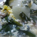 ゆきんこ（＾＾）'s cooksnap of when they made かぶとニラと豚肉のとろみしょうがスープ.