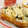 ななクレープ's cooksnap of when they made 茄子と玉葱のマヨネーズチーズトースト.