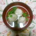 バウンド's cooksnap of when they made ★柚子こしょう入り★いかだんごのお吸い物.