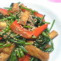 七色ワクチン's cooksnap of when they made ほうれん草と油揚げの炒め物.