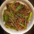 ♡yuca0621♡'s cooksnap of when they made 牛にんにく茎炒め.