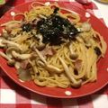 でこリん's cooksnap of when they made キノコとベーコンの和風パスタ.