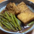 くさかべ's cooksnap of when they made 芋の茎と厚揚げの煮物.