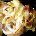 Ruri03's cooksnap of when they made HBで♥ｵﾆｵﾝ&ﾍﾞｰｺﾝのうずら乗せ.