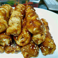 ぐ～～'s cooksnap of when they made 鶏肉の油揚げくるくる巻き.