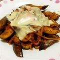 ayu42's cooksnap of when they made トマトとなすの最高☆カレマヨチーズ炒め.