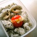 青空レモン's cooksnap of when they made キャラ弁☆ゲゲゲの鬼太郎のぬりかべ.