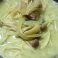 かぴーな's cooksnap of when they made グリーンカレーでスープパスタ.