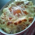 ヒカリオロチ's cooksnap of when they made 朝食に★鮭マヨ＆半熟卵の焼きごはん.
