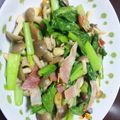 kanon0208's cooksnap of when they made 小松菜とベーコンの醤油バター炒め.