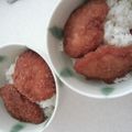 ぷりんとくぅともも's cooksnap of when they made 新潟名物★ダブルかつ丼.