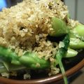 tomokoshiawase's cooksnap of when they made ほうれん草とアスパラガスのソテー にんにくパン粉のせ.