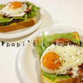 papikun's cooksnap of when they made とろ～☆しぁ～わせ♪ＢＬＴオープンサンド.