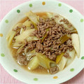 kaogege's cooksnap of when they made １０分で挽肉と長ネギのさっぱり煮.
