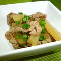 サボテンの母's cooksnap of when they made 大根と牛肉の煮物.
