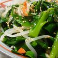 mmameco's cooksnap of when they made つるむらさきのナムル.