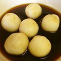 YuMy84's cooksnap of when they made 米粉のみたらし団子ハートのかたち.