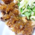 ♡大臣と姫達のママ♡'s cooksnap of when they made カリカリ豚の甘辛玉ねぎタレ。.