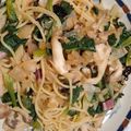 ヨシヨッシー's cooksnap of when they made ベーコンとほうれん草の和風パスタ.