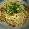 yoh45's cooksnap of when they made なす天スパゲティ.