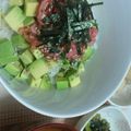 ＨＴＹ's cooksnap of when they made 鮭×アボカドの丼　梅わさび風味.