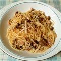 ♡梅子♡'s cooksnap of when they made 旨いっ！秋刀魚とキノコのパスタ.