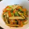 kawakoyu's cooksnap of when they made かぶ菜×ごぼう×にんじんの簡単きんぴら.