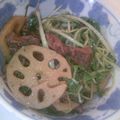 季羅０３１４'s cooksnap of when they made 牛肉とレンコンの甘辛炒め～水菜入り.