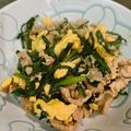 クリちゃん0309's cooksnap of when they made 豚こまで簡単ニラ玉炒め.